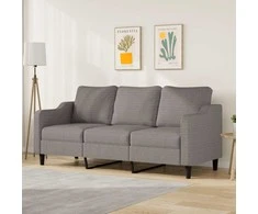 Trivietė sofa, taupe spalvos, 180cm, audinys