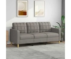 Trivietė sofa, taupe spalvos, 180cm, audinys