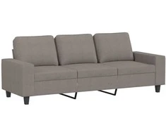 Trivietė sofa, taupe spalvos, 180cm, audinys