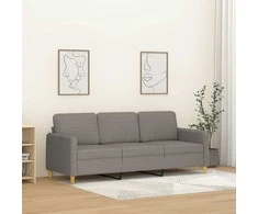 Trivietė sofa, taupe spalvos, 180cm, audinys