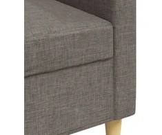 Trivietė sofa, taupe spalvos, 180cm, audinys
