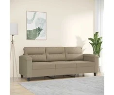 Trivietė sofa, taupe spalvos, 180cm, mikropluošto audinys