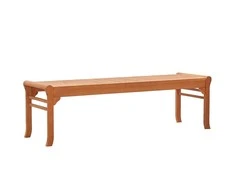 Trivietis sodo suoliukas, 150cm, eukalipto medienos masyvas