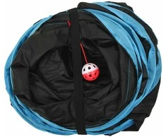 Tunelis katėms, 5 krypčių, juodas ir mėlynas, 25cm, poliesteris