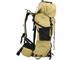 Turistinė kuprinė, chaki, 60L, oksfordo audinys