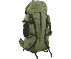 Turistinė kuprinė, uniformnė žalia, 100L, oksfordo audinys