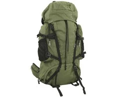 Turistinė kuprinė, uniformnė žalia, 80L, oksfordo audinys