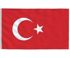 Turkijos vėliava su stiebu, aliuminis, 6,23m