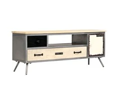 TV staliukas TV spintelė, 120x30x45cm, mango medienos masyvas ir plienas