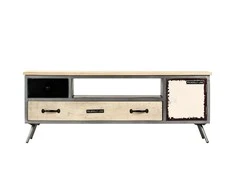 TV staliukas TV spintelė, 120x30x45cm, mango medienos masyvas ir plienas