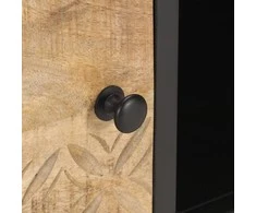 TV staliukas TV spintelė, 130x30x40cm, neapdorotos mango medienos masyvas