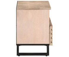 TV spintelė, balta, 70x34x46cm, mango medienos masyvas