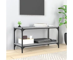 TV staliukas TV spintelė, pilka ąžuolo, 80x33x41cm, mediena ir plienas