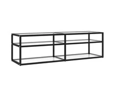 TV staliukas Televizoriaus spintelė, skaidri, 140x40x40,5cm, stiklas
