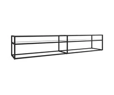 TV staliukas TV spintelė, skaidri, 220x40x40,5cm, grūdintas stiklas