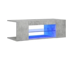 TV staliukas Tv spintelė su LED apšvietimu, betono pilka, 90x39x30cm