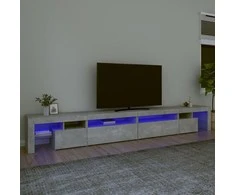 TV staliukas TV spintelė su LED apšvietimu, betono pilka, 290x36,5x40cm