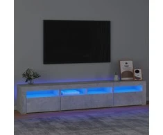 TV staliukas TV spintelė su LED apšvietimu, betono pilka, 210x35x40cm