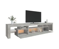 TV staliukas TV spintelė su LED apšvietimu, betono pilka, 215x36,5x40cm
