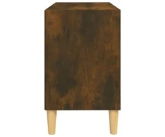 TV spintelė su medinėmis kojomis, dūminio ąžuolo, 69,5x30x50cm