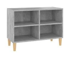 TV staliukas TV spintelė su medinėmis kojelėmis, pilka, 69,5x30x50cm