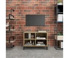 TV spintelė su metalinėmis kojelėmis, ąžuolo, 69,5x30x50cm