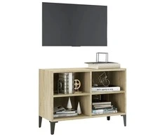 TV spintelė su metalinėmis kojelėmis, ąžuolo, 69,5x30x50cm