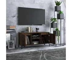 TV staliukas TV spintelė su metalinėmis kojelėmis, ąžuolo, 103,5x35x50cm