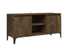 TV staliukas TV spintelė su metalinėmis kojelėmis, ąžuolo, 103,5x35x50cm