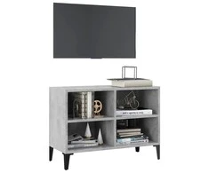 TV spintelė su metalinėmis kojelėmis, pilka, 69,5x30x50cm