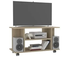 TV staliukas TV spintelė su ratukais, sonoma ąžuolo sp., 80x40x45cm, mediena
