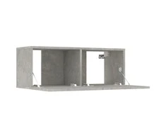 TV staliukas TV spintelės, 4vnt., betono pilkos, 80x30x30cm, mediena