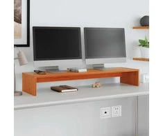 TV staliukas Monitoriaus stovas, vaško rudas, 100x27x15cm, pušies masyvas