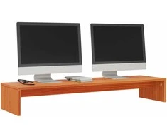 TV staliukas Monitoriaus stovas, vaško rudas, 100x27x15cm, pušies masyvas
