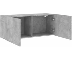 TV staliukas Prie sienos montuojama TV spintelė, betono pilka, 100x30x41cm