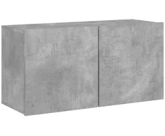 TV staliukas Prie sienos montuojama TV spintelė, betono pilka, 80x30x41cm