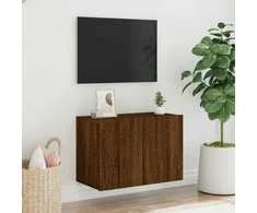 TV staliukas Prie sienos montuojama TV spintelė, ruda ąžuolo, 60x30x41cm