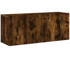 TV staliukas Prie sienos montuojama TV spintelė, dūminio ąžuolo, 100x30x41cm