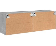 TV staliukas Prie sienos montuojamos TV spintelės, 2vnt., betono, 60x30x41cm