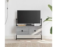 TV staliukas Sieninė televizoriaus spintelė, pilka, 60,5x30x51cm, mediena