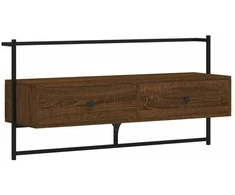 TV staliukas Sieninė televizoriaus spintelė, ruda, 100,5x30x51cm, mediena