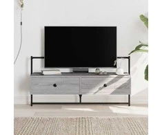 TV staliukas Sieninė televizoriaus spintelė, pilka, 100,5x30x51cm, mediena