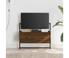 TV staliukas Sieninė televizoriaus spintelė, ruda, 60,5x30x51cm, mediena
