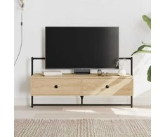 TV staliukas Sieninė televizoriaus spintelė, ąžuolo, 100,5x30x51cm, mediena