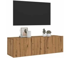 TV staliukas Sieninė TV spintelė, artisano, 100x30x30cm, apdirbta mediena