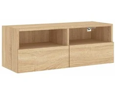 TV staliukas Sieninė TV spintelė, ąžuolo, 80x30x30cm, apdirbta mediena