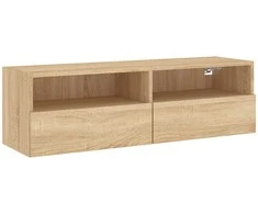 TV staliukas Sieninė TV spintelė, ąžuolo, 100x30x30cm, apdirbta mediena