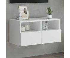 TV staliukas Sieninė TV spintelė, balta, 60x30x30cm, apdirbta mediena