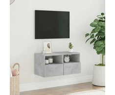 TV staliukas Sieninė TV spintelė, betono pilka, 60x30x30cm, apdirbta mediena