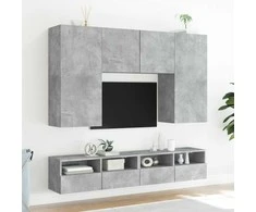 TV staliukas Sieninė TV spintelė, betono pilka, 80x30x30cm, apdirbta mediena